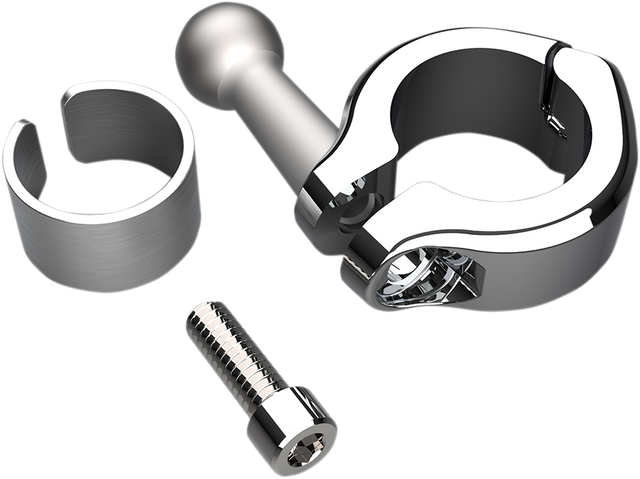 Ciro Ball Mount - Aluminum Clamp - 7/8" - 1" Handlebars - Chrome 50128 - Cycle City Outdoors