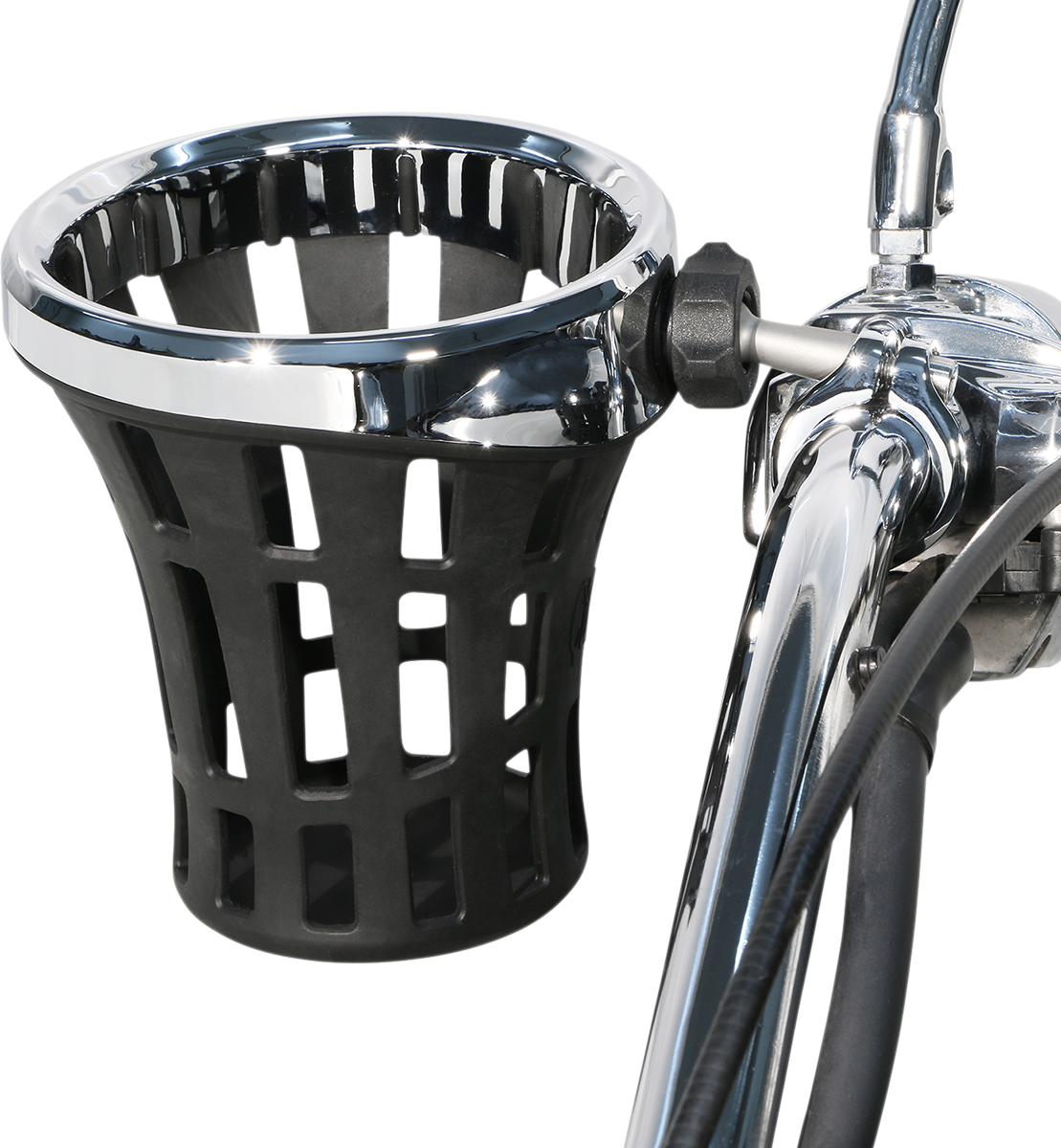 Ciro Drink Holder - 1-1/4" Clamp - Chrome 50814 - Cycle City Outdoors