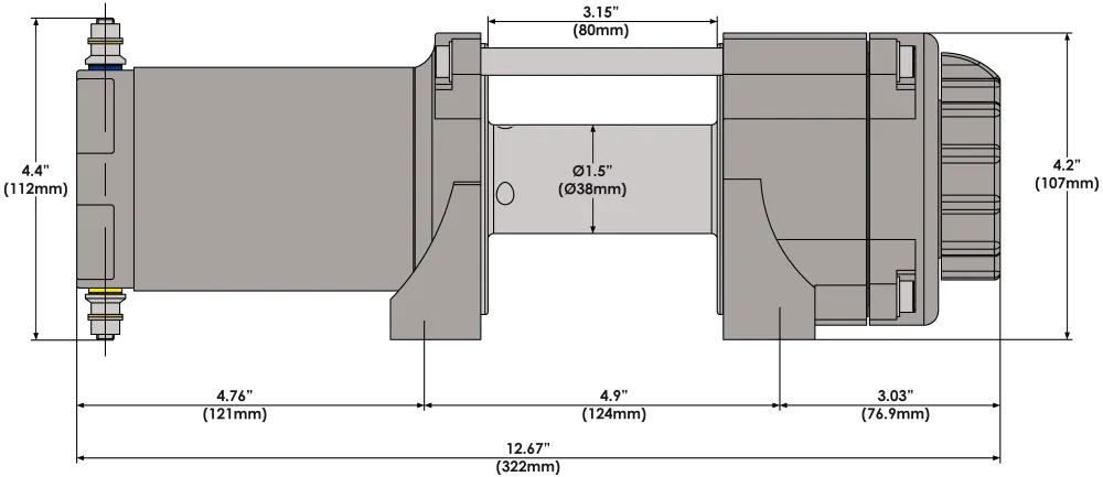 KFI PRODUCTS A3000 ATV Winch - 3000 lb - Steel Cable A3000