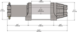 KFI PRODUCTS AS-50WX Assault Winch - 5000 lb - Synthetic Cable - Wide AS-50WX