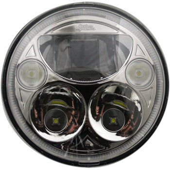 Custom Dynamics LED Headlight - 7" - Chrome - Each CDTB-7-C