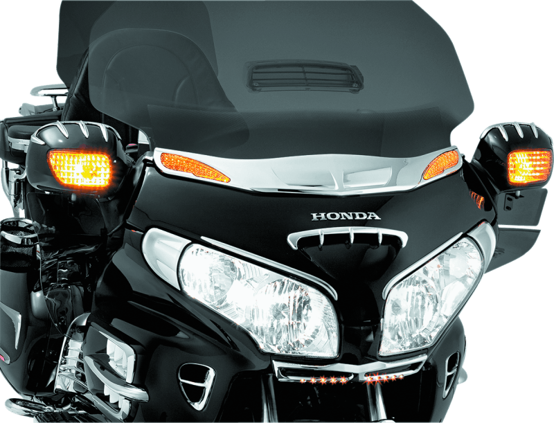 Kuryakyn Windshield Trim With Turn Signal Accents 01-17 GL1800 - Cycle City Outdoors