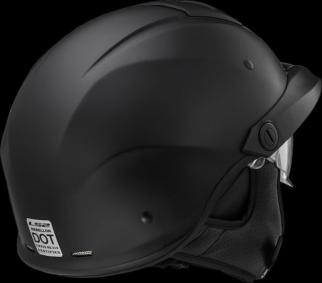 LS2 - Rebellion Half Helmet - Matte Black - Cycle City Outdoors