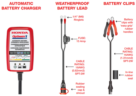 Honda Original Equipment Optimate 1 Duo - 31670-BMS-004D Battery maintainer - Cycle City Outdoors