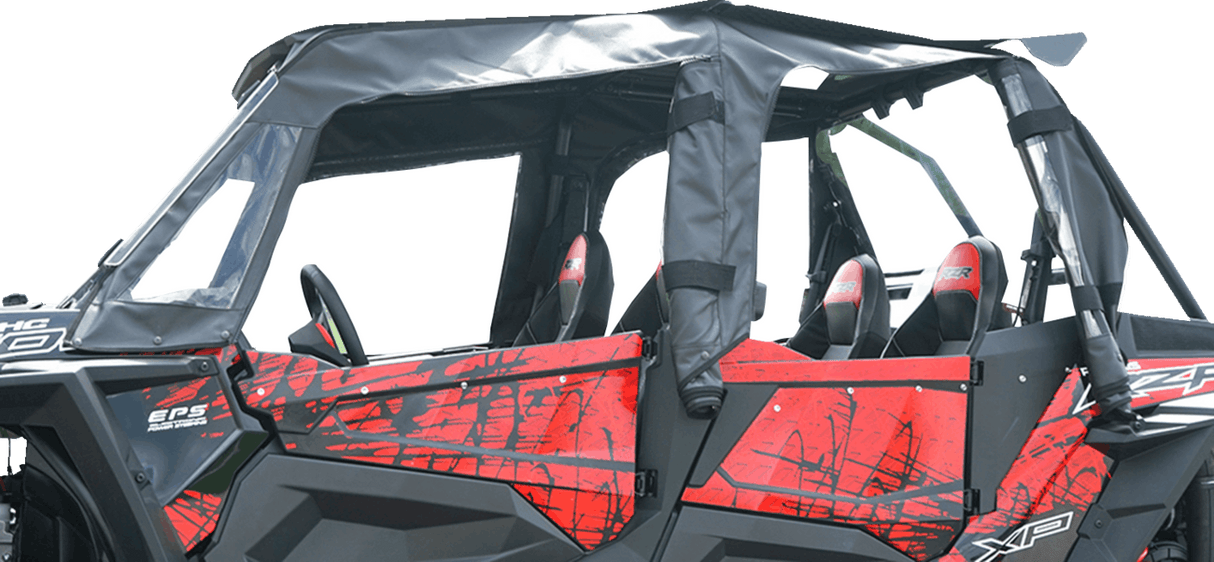 SEIZMIK Soft Upper Doors - Rear Windshield - Roof - Black - Polaris 51-20990