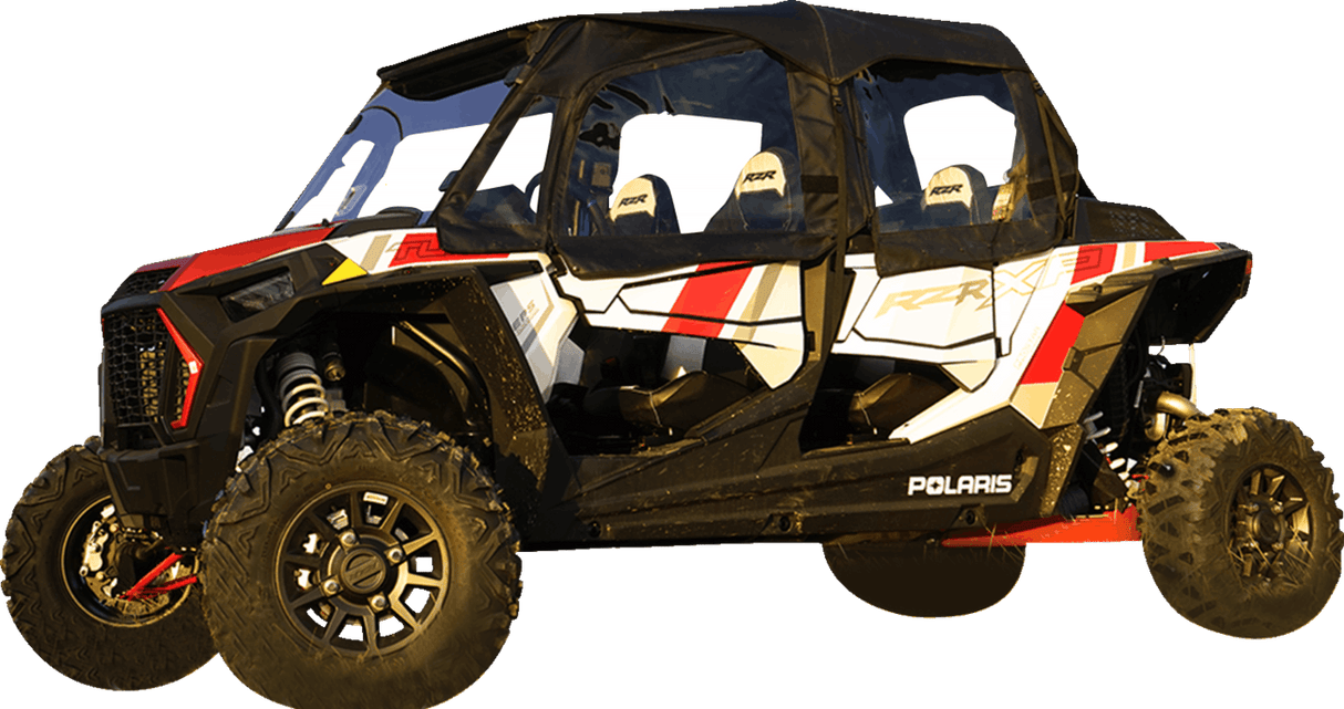 SEIZMIK Soft Upper Doors - Rear Windshield - Roof - Black - Polaris 51-20990