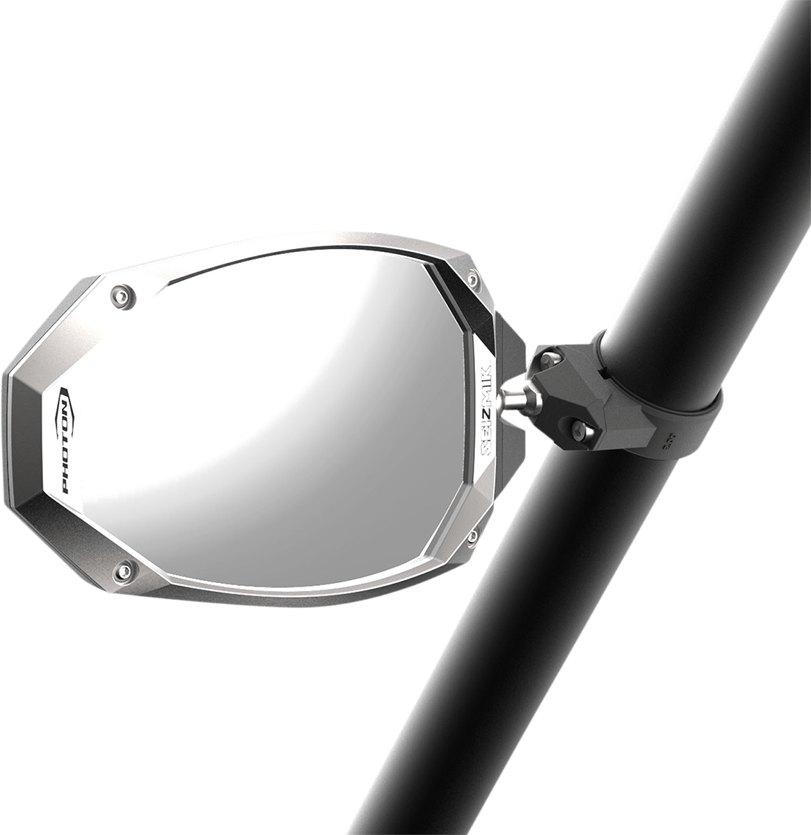 SEIZMIK Mirror - Photon - Side View - Oval - Black/Silver - 2" 56-18108