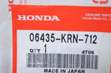 HONDA 06435-KRN-712 PAD SET, RR. - Cycle City Outdoors