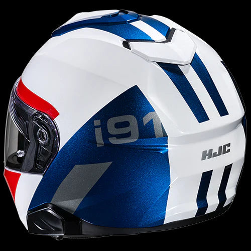 HJC i91 Modular Motorcycle Helmet Bina White/Red/Blue MC-21