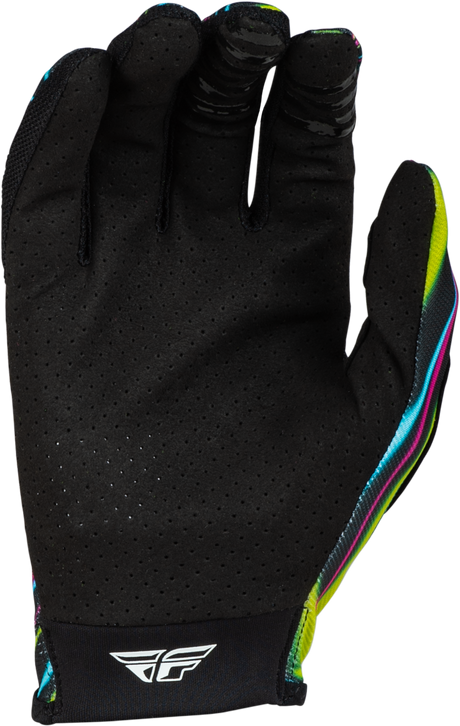 Youth Lite Warped Gloves Black/Pink/Electric Blue Yl - Cycle City Outdoors