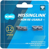 KMC MissingLink-12 DLC Connector - 12-Speed, Black, 2 Pairs