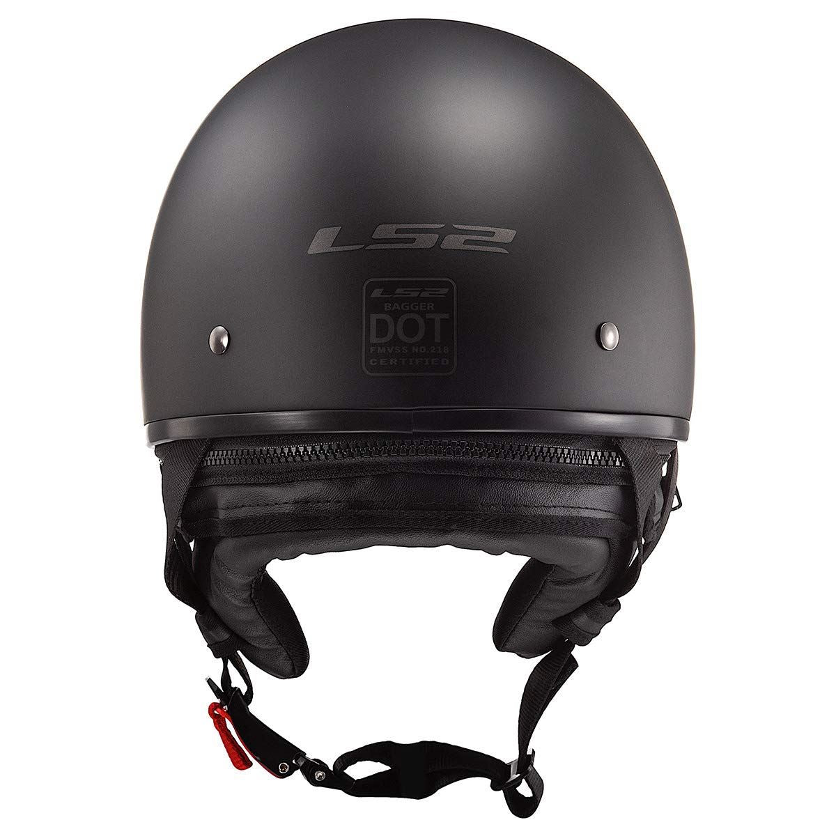 LS2 Bagger Helmet Matte Black Half Helmet 568- - Cycle City Outdoors