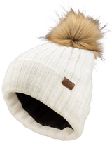 Fly Women's Snow Pom Beanie Beige - Cycle City Outdoors