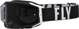 Fly Racing - ZONE PRO GOGGLE BLACK/WHITE W/ DARK SMOKE/SMOKE LENS