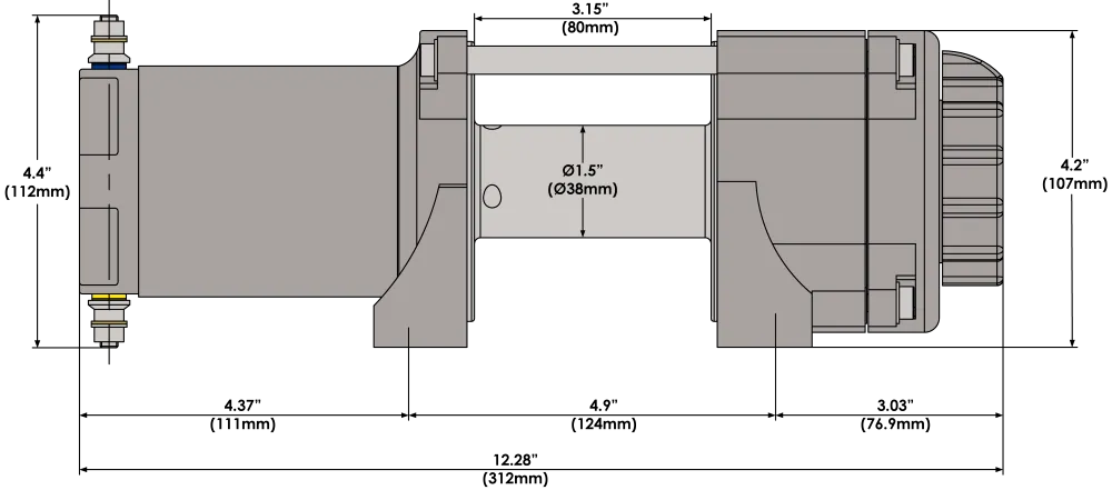 KFI PRODUCTS A2000 ATV Winch - 2000 lb - Steel Cable A2000