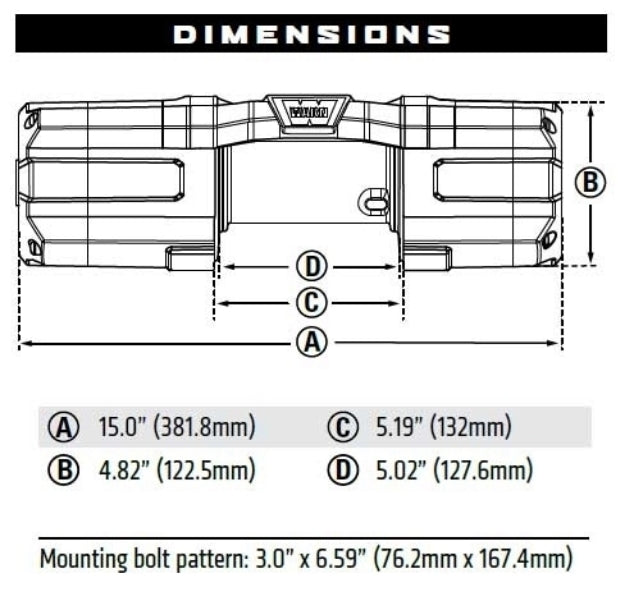 WARN AXON 45 Winch - Wire Rope 101145