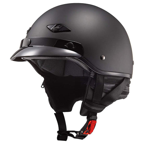 LS2 Bagger Helmet Matte Black Half Helmet 568- - Cycle City Outdoors