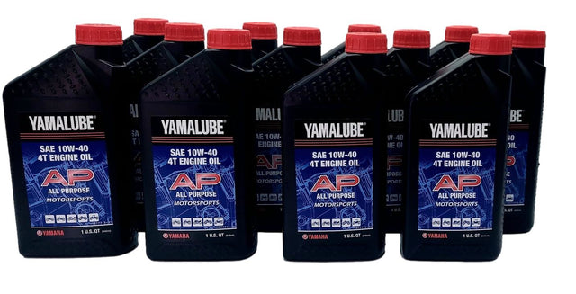 YAMAHA Original OEM Yamalube LUB-10W40-AP-12 All Purpose Performance 4-Stroke Engine Oil Yamalube OEM - 12 Quarts - Cycle City Outdoors