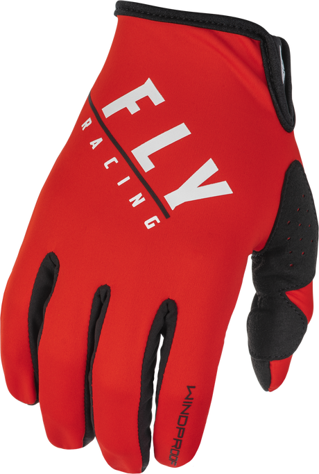 Youth Windproof Gloves Black/Red Sz 06 - Cycle City Outdoors