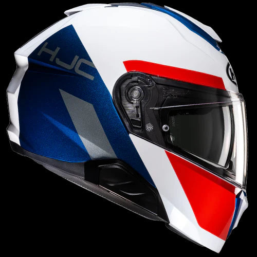 HJC i91 Modular Motorcycle Helmet Bina White/Red/Blue MC-21