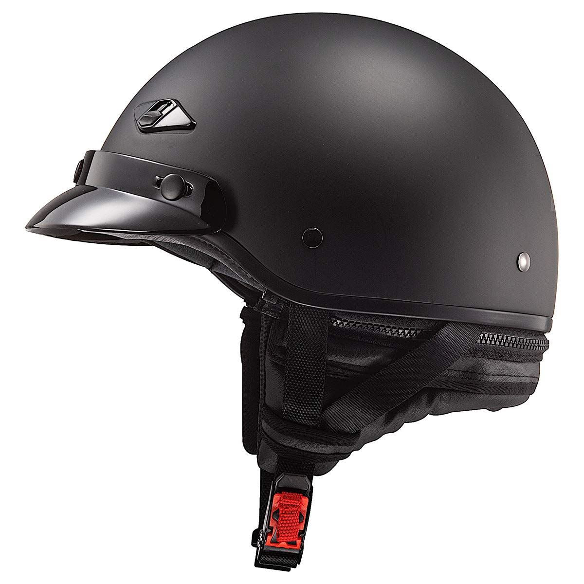 LS2 Bagger Helmet Matte Black Half Helmet 568- - Cycle City Outdoors