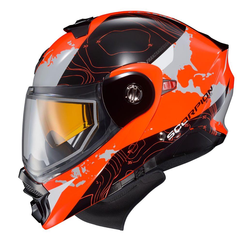 Scorpion Exo - At960 Cold Weather Helmet Topographic