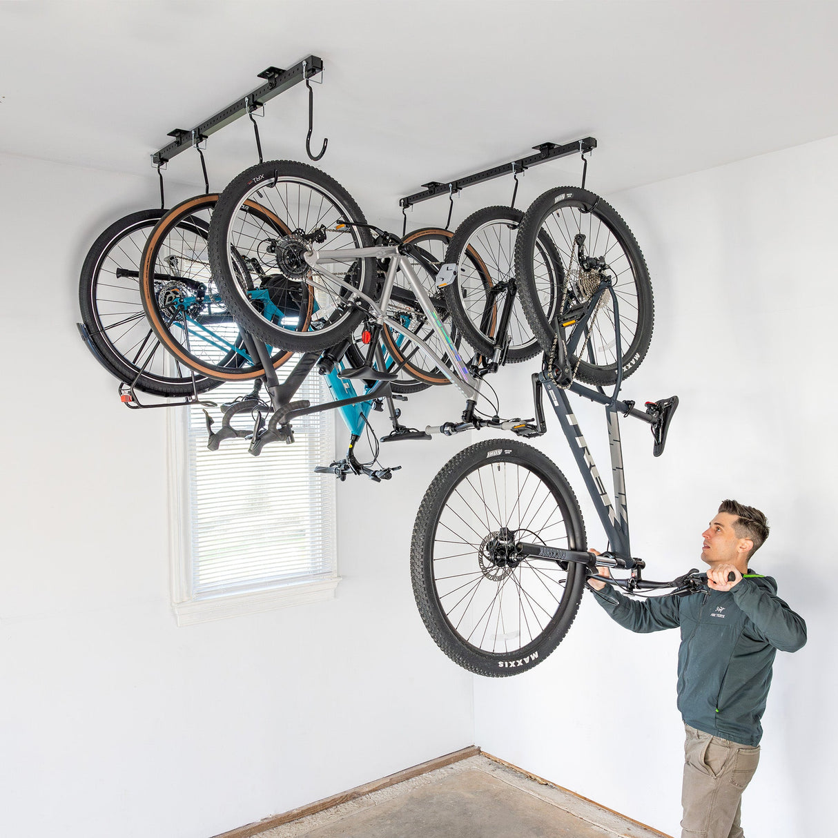 G-Bike Ceiling | Adjustable Ceiling Storage System | Holds up to 8 Bikes