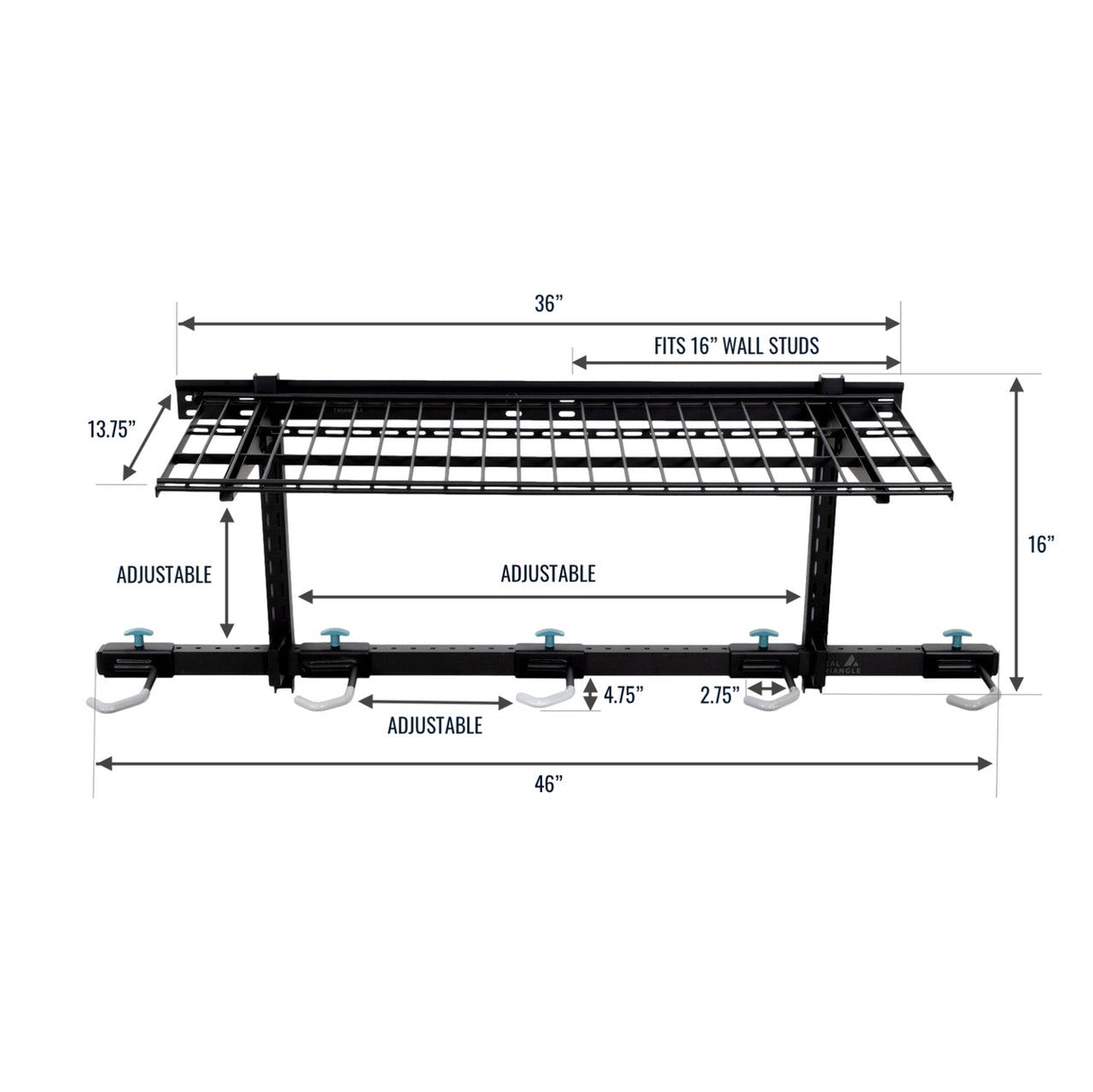 G-Bike + Shelf | Adjustable Wall Storage System | Holds 5 Bikes