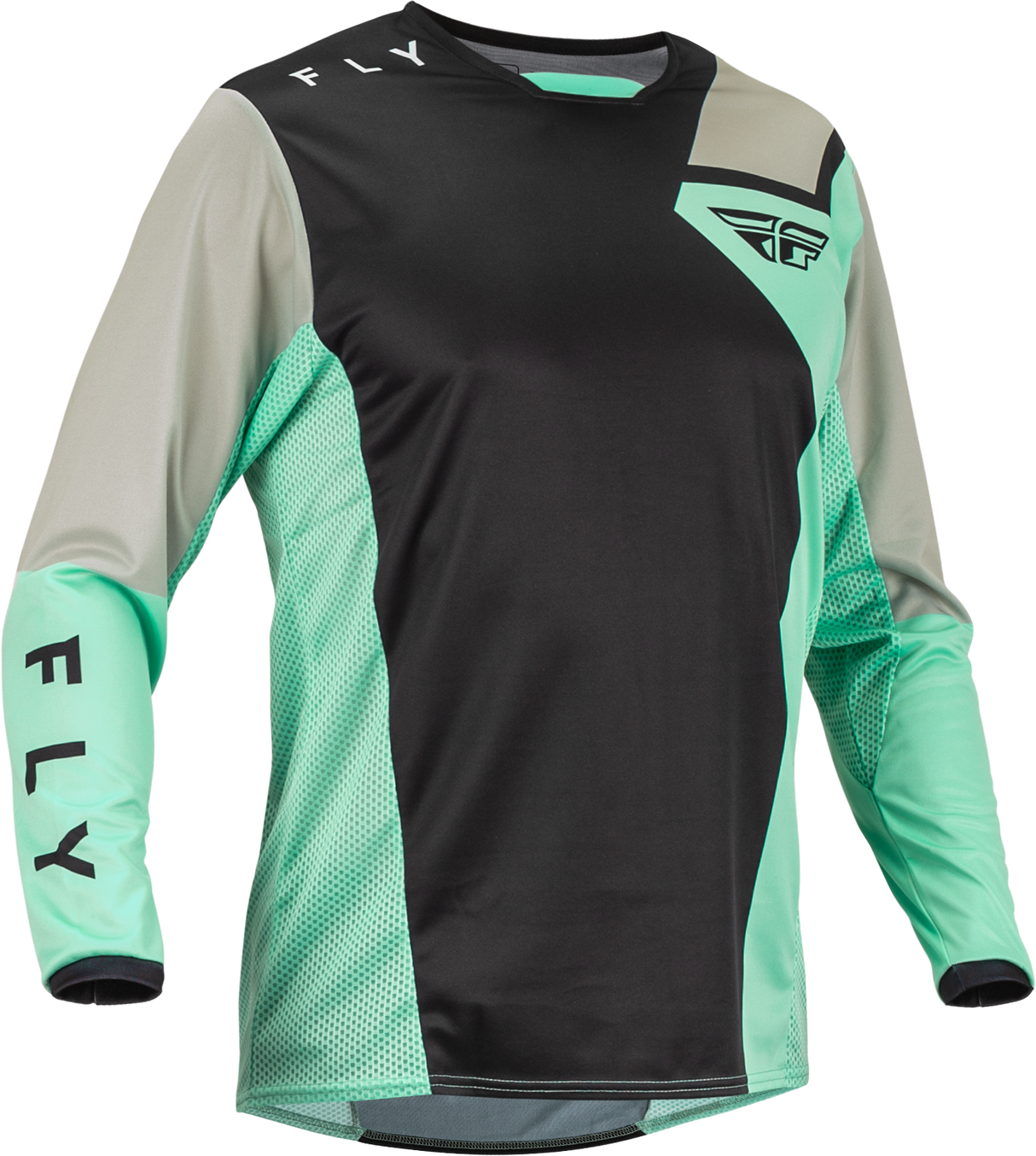 Kinetic Jet Jersey Black/Mint/Grey Md - Cycle City Outdoors