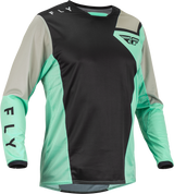 Kinetic Jet Jersey Black/Mint/Grey Md - Cycle City Outdoors