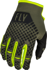 Youth Kinetic Gloves Olive Green/Hi Vis Ys - Cycle City Outdoors